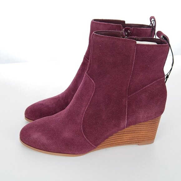 Violet & Red Suede Jay Jay Bootie in Burgundy Women's 8.5 NWOT - Picture 4 of 7